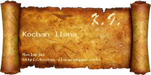 Kochan Ilona névjegykártya